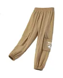 Disney Spring And Autumn New Children's Clothing, Big Boys Fashion Casual Soft Cargo Pants, Khaki, Size 120