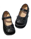 RED DRAGONFLY Children's Spring And Summer Girls' Shoes, Single Shoes, Soft-Soled Girls' Leather Shoes, Princess Shoes for Girls, Q43BPPY401, Black, Size 34