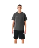 Adidas Men's T-Shirt, Summer Sports Breathable Lightweight Loose Cotton Short Sleeve, Dark Gray/light Gray, Size S
