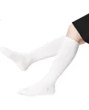 Barbie Girls' Mid-Calf Socks, Children's Long Socks, White Student High Socks, Girls' Spring And Autumn Black Long Socks