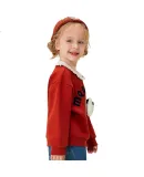 MQDMINI Girls' Sweatshirt, Spring Children's Hoodie, Little Girl's Lace-Trimmed Doll, Sweet And Fashionable Clothing