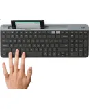 Logitech K580 Business Wireless Bluetooth Ultra-Thin Light Office Keyboard Dual Mode External Film Portable Multi-Screen Ultra-Thin Keyboard - Star Gray【Group Discount】