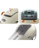YEMA 3C Certified Electric Vehicle Helmet, Unisex Motorcycle Half Helmet, Summer Sun Protection, Dual Visor, Zero-G Sensing Sky Window, All-Season Universal Electric Scooter Safety Helmet 370S, Titanium Gray with Transparent Long Visor