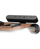 PHILIPS Desktop Power Strip with USB Ports, 30W Fast Charging, Multi-Functional Desk Clip Power Strip, No Drilling Required, Extension Cord/Power Strip/Connection Board for Dormitory And Office Desk