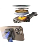 Baseus Car Phone Holder with Wireless Charger, Magnetic Car Mount, Adjustable Dashboard Holder for All Vehicle Models