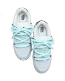 TalkingTom Men's Shoes, Stylish Graffiti Thick-Soled Bread Shoes, Everyday Casual Versatile Couple Shoes, Unisex Sneakers, Mint Blue, Size 42