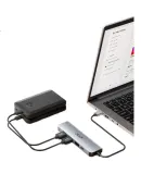 Acer USB3.0 Hub Expansion Dock, High-Speed 4-Port Hub Expansion Dock, Suitable for Laptops, Multi-Port Adapter, Extension Cable, Type-C Powered