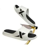 XTEP Men's Sandals, Summer Slide Sandals, Outdoor Couple Style, Sports Slippers for Men, A050 White And Black, Size 44-45