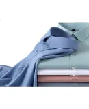 ROMON [Mulberry Silk Non-Iron] Short Sleeve Dress Shirt for Men, Slim Fit White Shirt, Business Professional Men's White 2XL