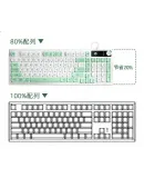 HP K500F Mechanical Feel Wired Keyboard, Quiet Multifunctional Knob for Office And Gaming, Compatible with Desktop Computers And Laptops, Green And White Color