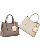 Belle Women's Handbag, Toast Tote Bag with Basket, Gift-Like Litchi Pattern Cowhide Handbag, X7162CX4, Beige