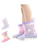 Hello Kitty Children's Rain Boots for Girls, All-Season Non-Slip Mid-Calf Rain Shoes for Toddlers And Kids, Water Shoes And Rain Boots, 252637 Juejue Purple, Size 16