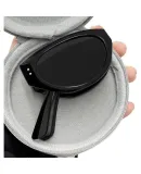 Cuntiandaofu Sunglasses, Foldable Sunglasses, GM Sunglasses, Polarized Sunglasses for Women, High-End Look, Slimming Effect, Twilight Black