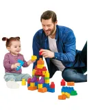 MEGA BLOKS Children's Building Blocks Toy, Birthday Gift, Classic Set of 60 Large Building Blocks DCH55