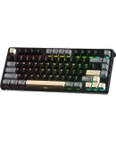 Lenovo GK10 80W Wireless Bluetooth Tri-Mode Mechanical Keyboard, RGB Backlight, Full Hot-Swappable, Gaming And Office Computer Keyboard, Aurora Series 80 Layout, Classic Milk Coffee Brown Switch