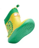 361° Children's Rain Boots, Waterproof And Non-Slip, Three-Dimensional Design for Boys And Girls, All-Season Rain Boots with Drawstring, Cartoon Style, Yellow And Green, Size 25