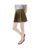 Giordano Women's Summer New Cotton Linen Pants with Pleats And Elastic Waist, Casual Shorts 13405220