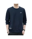 JEEP SPIRIT Men's Sweatshirt, Spring Casual Jacket for Men, Versatile Long-Sleeve T-Shirt, Round Neck Undershirt, Men's Clothing, 3XL