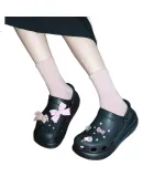 CROCS (Crocs) Unisex Puff Clog Sandals, Outdoor Casual Fashion Platform Slip-On Beach Shoes, 207521-001, Size 36-37