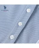 U.S. POLO ASSN. Women's Printed Dress, Trendy, Dry And Breathable Polo Dress, Sporty Casual T-Shirt Dress, Navy Blue, L