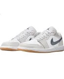NIKE Men's Casual Shoes, Jordan AJ1 Sneakers, Sports Shoes 553558-146, Gray And White, Size 44.5