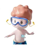 361° Kids Swimming Goggles with Large Frame Earplugs Integrated Waterproof Anti-fog High Definition Boys Girls Large Frame Diving Pink