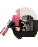 PHILIPS (PHILIPS) Italian Fully Automatic Coffee Machine, Baristina, Pink Rose Color Handle, BAR310/90
