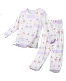 Jiusuiban Children's Pajamas for Girls, with Amino Acid Moisturizing Thin Sleepwear, Home Wear for Older Children, Autumn And Winter Class A Pajamas And Pants
