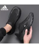 Adidas Slip-On Shoes for Men And Women, Soft-Soled Lightweight Walking Shoes, Outdoor Breathable Mesh Slip-On Casual Shoes, Black, Size 38