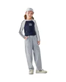 Disney Girls' Autumn Pants, 2025 Style Trendy Children's Cropped Trousers, Spring And Fall Girls' Long Pants PBZPL3186, Gray 120