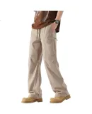 IZEXX Men's Outdoor Hiking Pants, Soft Shell Windproof Sports Trousers, Trekking And Mountaineering Pants, Cargo Pants, IZ66 Khaki 4XL