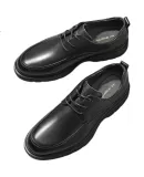 RED DRAGONFLY Men's Leather Shoes, New Business Casual Soft Leather Shoes, Genuine Leather Dad Shoes, Work Shoes WTA25087, Black, Size 41