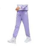 361° Children's Clothing Boys' And Girls' Long Pants Autumn 2025 School Knitted Sports Elastic Trousers for Ages 3-14 Purple Size 110