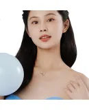 Clect Couple's Necklace for Women, Mobius Ring Alloy Collarbone Chain, Fashion Jewelry, Birthday Gift for Wome