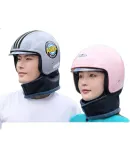 AD Electric Bike Helmet 3C Certified Class A Unisex Four-Season Electric Scooter Safety Helmet Winter Riding Half Helmet Summer Inner Push Lens Motorcycle Retro Helmet FG05 Gray