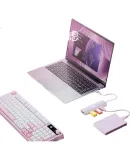 HP Type-C to HDMI Docking Station, 4K Screen Mirroring, 100W Fast Charging, USB Hub, Apple Computer Interface Adapter Converter Head Type-C CT205C Pink