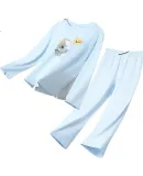 Hodohome (Hodohome) Children's Pajamas, Boys' 7A Antibacterial Pure Cotton Long-Sleeve Loungewear, Boys' Pullover Cartoon Print Set 503, Size 160