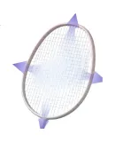 Peak Professional Lightweight Carbon Aluminum Badminton Racket Set for Adults, Students, and Children with Wind Chime Design, Blue and Purple