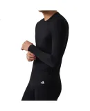 Adidas Men's Thermal Underwear Set Autumn Winter Thin Warm Long Johns Black Top M