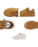 HUANQIU Thick-Soled White Sneakers for Men, 2025 New Autumn And Winter Versatile Trendy Skateboard Shoes, Lightweight Men's Shoes, Casual Footwear for Fall