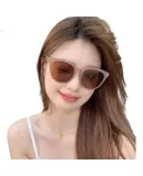 Cuntiandaofu Ink Glasses, Sunglasses, Brown Sunglasses, Retro Versatile Fashionable High-End Sun Protection Sunglasses, Brown Frame with Brown Lenses