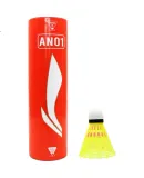 LI-NING Badminton Durable Windproof Plastic Training Shuttlecock Indoor Outdoor Professional Stable Flight Nylon Shuttle AN01 Yellow