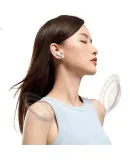 PHILIPS Open Smart Touch Screen Wireless Bluetooth Earphones, In-Ear Active Noise Cancellation, High-Quality Sound, for Calls And Music, Business Earphones, Suitable for Apple And Xiaomi TAT3020-Black