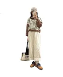 Huili Official Women's Shoes, 2026 New Summer Sneakers for Women, Simple Casual Shoes for Women, Khaki Blue, Size 39