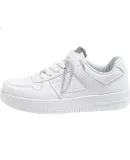 HUANQIU Men's Sneakers, New Spring 2026 Style, Versatile Low-Top Skateboard Shoes, Niche Thick-Soled Casual White Sneakers for Me