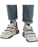 HLA Men's Versatile Thick-Soled Sneakers, Comfortable Casual Shoes, White Sneakers for Men, J293 White And Blue, Size 42
