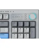 Lenovo K2 Wired Quiet Keyboard, Mechanical Feel, Mute Structure, 95 Keys, Mixed Color Lighting Effects, Ergonomic Design, Volume Knob, Wired Office Keyboard, Vintage Gray
