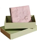 CASSILE Women's Leather Wallet, Short Purse, Foldable Coin Purse, Birthday Gift