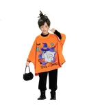 Suhan Tang Halloween Costume Kids Cosplay Boys and Girls Ghost Prank Cartoon Top Bat Shirt (Size S)
