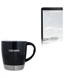 Lenovo 304 Stainless Steel Mug Large Capacity Coffee Cup for Men And Women Office Use Tea Cup Water Cup 430ml Black
